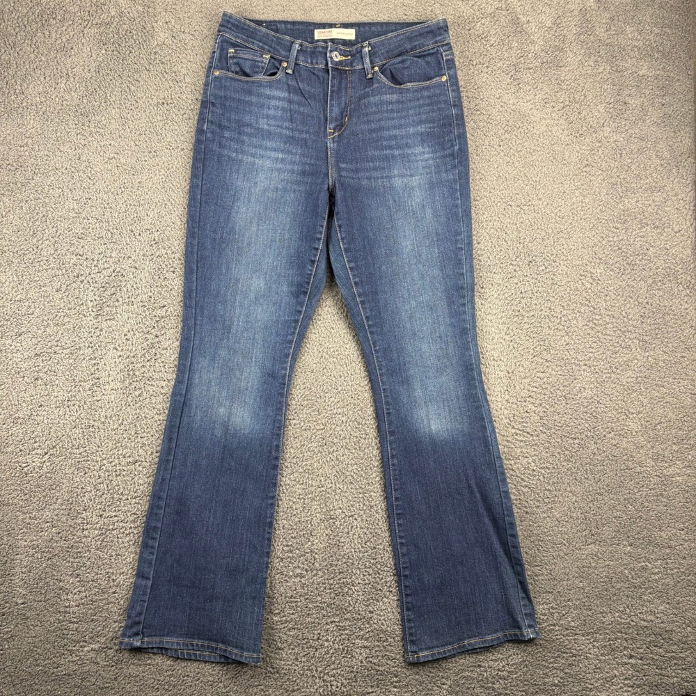 Signature by Levi Strauss & Co. Mid Rise Bootcut Jeans Womens W29 L32 Blue Denim